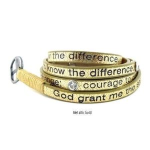 Good Works Gold Serenity Prayer Wrap Bracelet